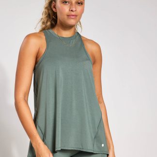 Lilybod Women's Kendall Modal Rich Relaxed Vest Top - Dark Khaki, Dark Khaki,Dark Blue